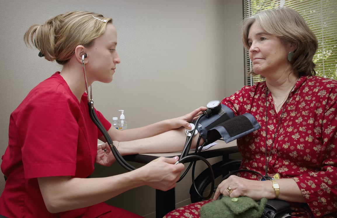 Do not talk while your blood pressure is being measured